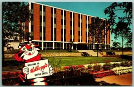 Welcome to Kellogg&#39;s Co Tony Tiger Cereal Battle Creek MI Chrome Postcard A11 - £2.30 GBP