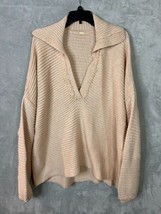 Free People Sweater Size XL Marlie Pullover Oversized V Neck Boxy Slouch... - $57.99
