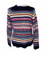 Vintage Sweater Grandpa Grannycore Knit Fair Isle Pullover Crewneck size... - $27.34