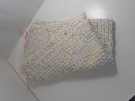 36 x 36 inch hand crafted multi color baby blanket  - £11.61 GBP