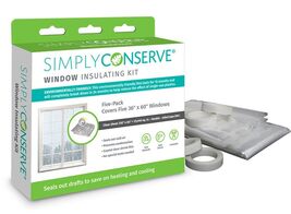 NEW Simply Conserve Window Insulating Kit Indoor Film 5-Pack 36&quot;x60&quot; WK6... - $7.99