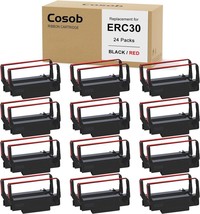 Cosob 24 Pack ERC30 Black and Red ERC30 ERC-30 ERC30/34/38 Ribbon Compatible - $31.96