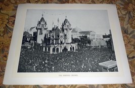Columbian Exposition Immense Crowd 1894 Antique Print 14 x 17 - £15.79 GBP