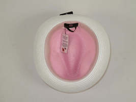 Men's Bently Semi Crushable Fedora Briad Straw Hat Enzo EN202 Pink White image 6