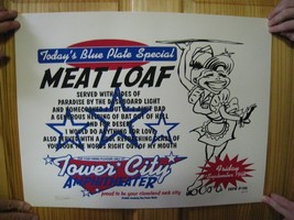 Meat Loaf Poster Meatloaf Silkscreen Signed Numbered Sept 19 Cleveland - $89.99