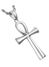 Men Coptic Ankh Cross Necklace Stainless Steel Men - $65.44 CAD