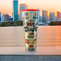 Starbucks San Diego Cold Cup Tumbler With Lid 24 oz Woody Panel Vans - $9.90