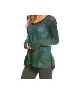 NWT New Womens L Prana Julien Sweater Top Organic Dark Teal Blue Logo LS... - £172.22 GBP