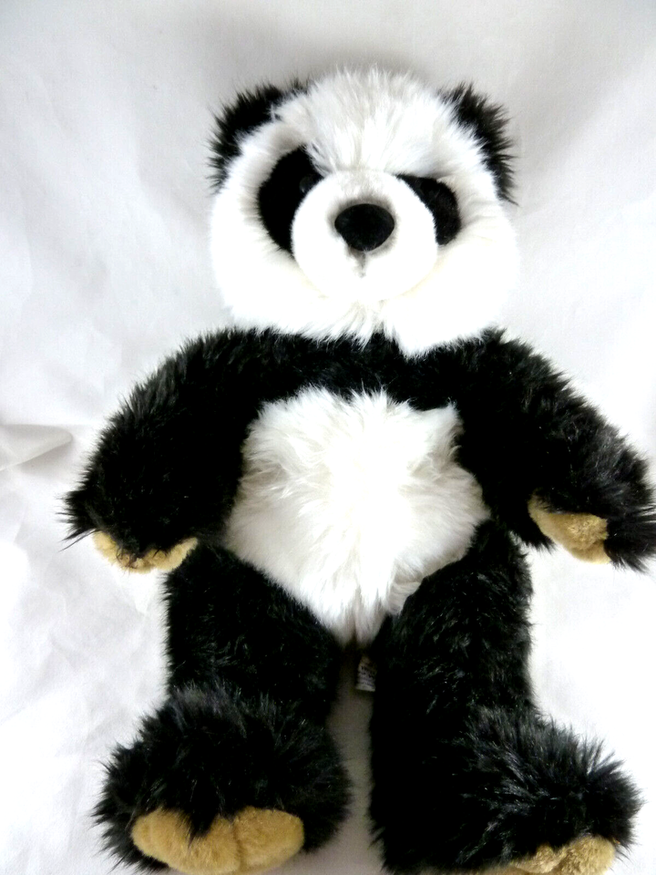 Primary image for Build A Bear Black & White Panda Bear Plush Stuffed Animal 15" Very Nice