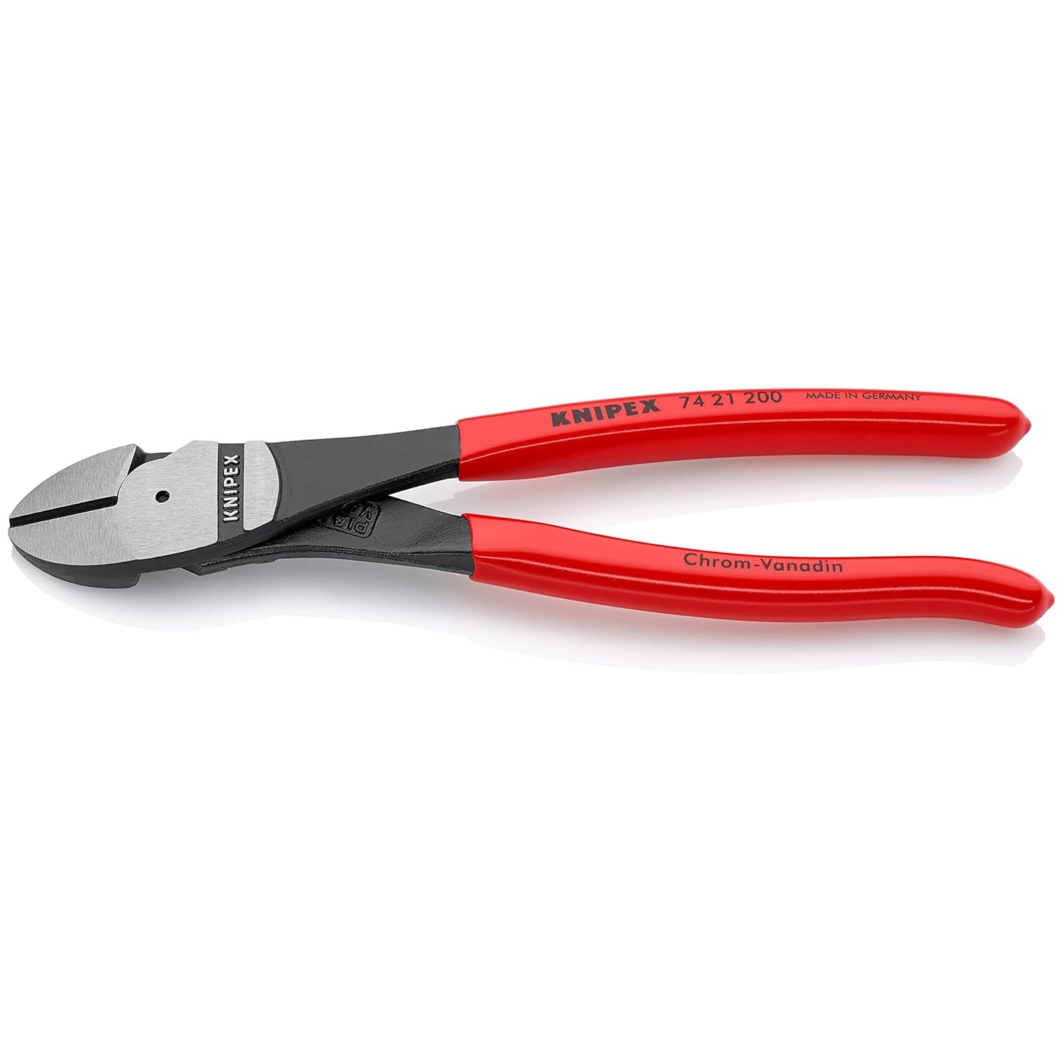 KNIPEX Tools 74 21 200, 8-Inch High Leverage Angled Diagonal Cutters