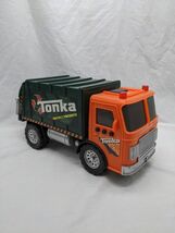 Hasbro 2010 Tonka Recycling Green Dump Truck Toy Lights And Sound Work 12&quot; - $13.86