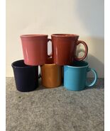 Set of 5 Fiesta Mugs, Each a different Color 3.5" Tall # 3204 - $35.00