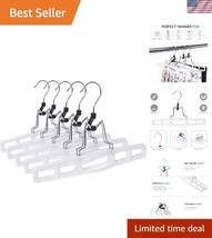 10-Pack Premium Space-Saving Skirt and Pant Hangers with Locking Clasp -... - $37.50