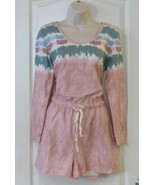 Lily Rose Long Sleeve Tie Waist Romper  Multi Color Women&#39;s JR Sz  L NWT... - $21.29