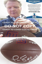 Phil Simms autographed New York Giants logo football exact proof Beckett COA - £116.76 GBP