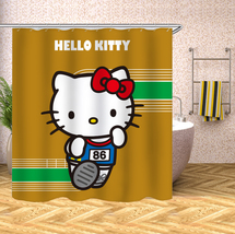 Hello Kitty Waterproof Shower Curtain Set Bathroom Decor Curtain W/Hooks Gift70&quot; - £13.21 GBP+