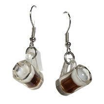 Funky Realistic STOUT ROOT BEER MUG EARRINGS Irish Pub Sport Bar Novelty... - $92.02 MXN