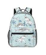 Shark school backpack back pack bookbags  for boys  girls kids small day... - £22.81 GBP