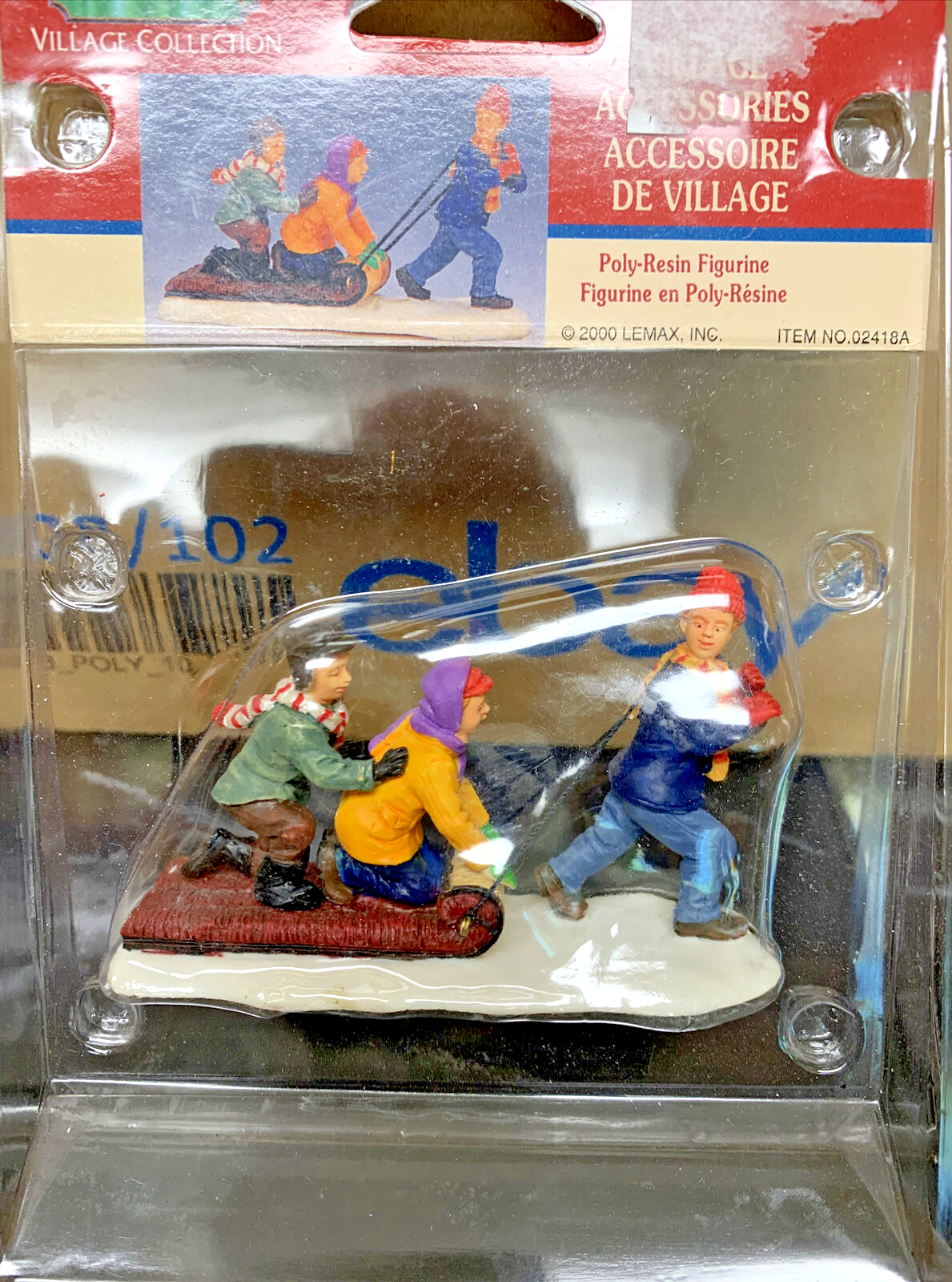 The Toboggan Tug Enchanted Forest Poly Resin Figurine by Lemax - $15.72