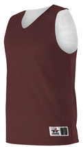 Alleson 560R Adult XLarge Reversible Practice Jersey Maroon/White Basketball Soc - £19.68 GBP