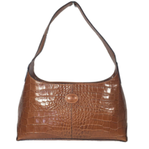 Vintage Cristian Italian Made Leather Handbag Croco Western Style - £33.03 GBP