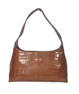 Vintage Cristian Italian Made Leather Handbag Croco Western Style - £32.80 GBP