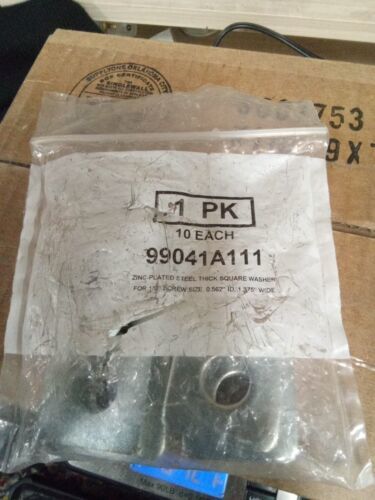 10 Pack Zinc Plated Steel Thick Square Washer Part# 99041A111 850ep - $8.99