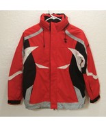 MAIER SKI Jacket Red Black Hood Zip Up Coat Snow Germany KIDS Euro 140 U... - £44.01 GBP