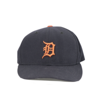 Vtg 90s New Era Detroit Tigers Old English D Fitted Hat Cap Blue 6 5/8 Wool USA - £25.49 GBP