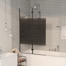 vidaXL Folding Shower Enclosure 31.5"x55.1" Black Sliding Door Water-Tight Seal - $237.99