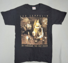 Led Zepplin T-Shirt Men&#39;s SmalI Black Graphic In Through Out Door 2006 VTG - £17.99 GBP