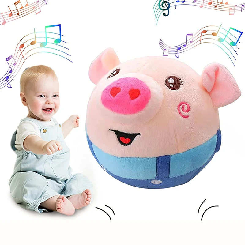 999Songs Cute Music Singing Speaking Electronic Plush Baby Toys Bouncing Pig - £17.01 GBP+