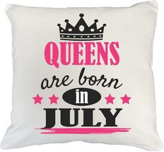 Make Your Mark Design Queens are Born in July. White Pillow Cover for Mom, Aunti - £19.84 GBP+