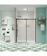5474 Matte Black Sliding Glass Shower Door - $692.04 CAD
