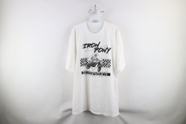 Vintage Iron Pony Motorsports Mens 2XL Spell Out Motocross Racing T-Shirt White - £30.54 GBP