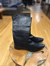 Black Women's calf-High Leather Boot by Santana Canada - $64.35