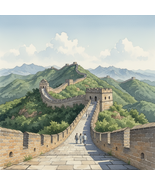 Digital Wall Art - Title: Great Wall of China - $6.32 CAD