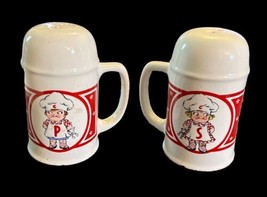 VINTAGE CAMPBELL’s  Soup Kids Salt and Pepper Shakers Red/White Set -  5&quot; tall - £12.67 GBP