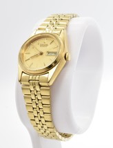 Seiko Ladies Gold Tone Watch Presidential Day Date 7N83-0011 1990s Working - $68.31
