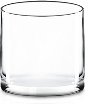 Cys Excel Glass Cylinder Flower Vase (H:6&quot; D:7&quot;) | Glass Centerpiece - £30.35 GBP