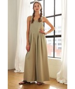 ADORA Square Neck Wide Leg Overalls with Pockets - $85.66 CAD
