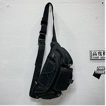 Harajuku Techwear Canvas Sling Bag Gothic Crossbody Bags For Women Purses And Ha - £64.39 GBP