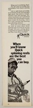1975 Print Ad Quick High Speed Spinning Fishing Reels Costa Mesa,California - £10.19 GBP