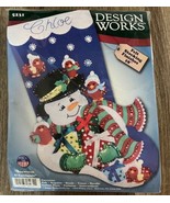 Design Works Felt Applique Christmas Stocking Kit 5231 SNOWMAN &amp; CARDINA... - $27.15 CAD