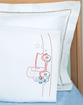 Jack Dempsey Children&#39;s Stamped Pillowcase W/Perle Edge-Old Truck Friend - £12.56 GBP