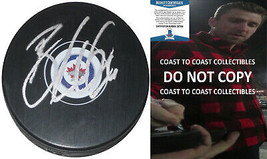 Blake Wheeler autographed Winnipeg Jets logo Hockey Puck exact proof Beckett COA - £77.31 GBP