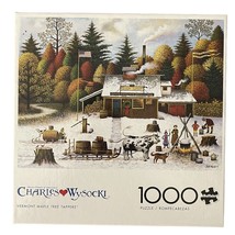 Buffalo Charles Wysocki 1000 Piece Jigsaw Puzzle Vermont Maple Tree Tappers - £8.64 GBP