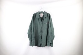 Volcom x Dennis McNett Mens 2XL XXL Faded Collared Flannel Button Shirt Green - £29.55 GBP