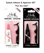 J-Lash Eyelash Adhesive Glue &amp; Applicator Clear Black Set - $6.88 CAD