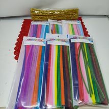 Huge Lot Of Over 600 Chenille Stems Pipe CleanersGlitter Fuzzy - $22.98